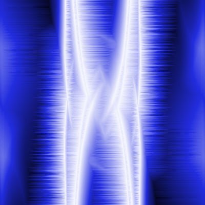 Abstract blue and white composition formed by blurred, crossing vertical shapes